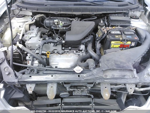 JN8AS5MT1CW601651 - 2012 NISSAN ROGUE S/SV SILVER photo 10