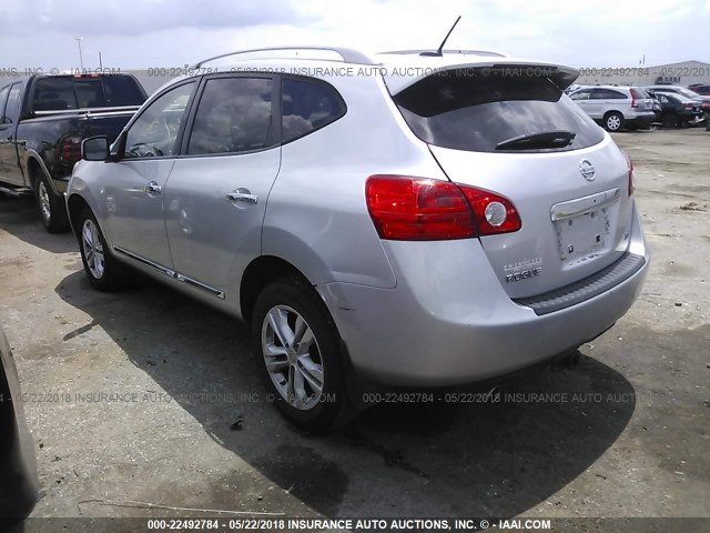 JN8AS5MT1CW601651 - 2012 NISSAN ROGUE S/SV SILVER photo 3
