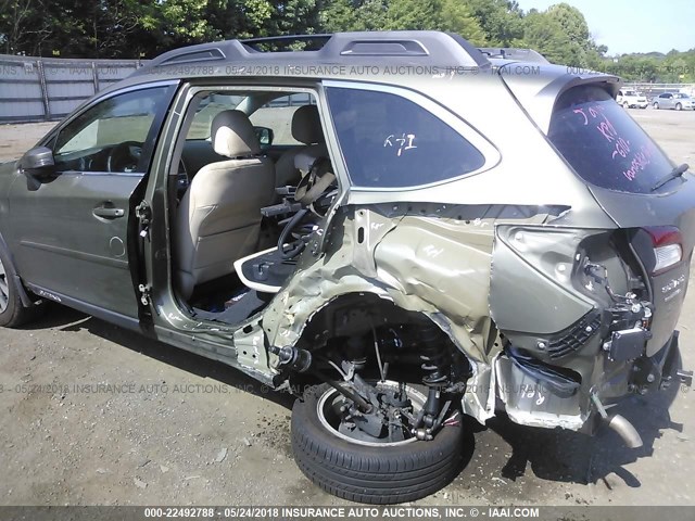 4S4BSENC3F3306583 - 2015 SUBARU OUTBACK 3.6R LIMITED GREEN photo 6