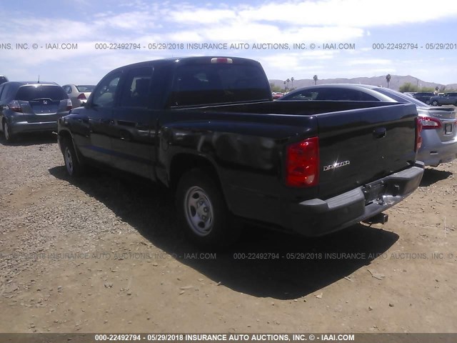 1D7HE28K05S247428 - 2005 DODGE DAKOTA QUAD/ST BLACK photo 3