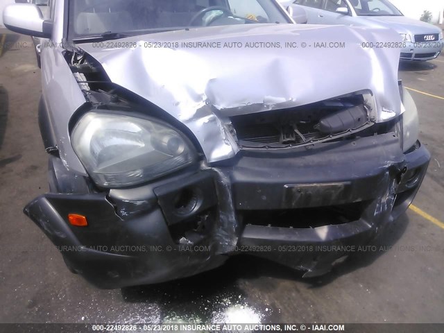 KM8JN72DX5U150353 - 2005 HYUNDAI TUCSON GLS/LX SILVER photo 6