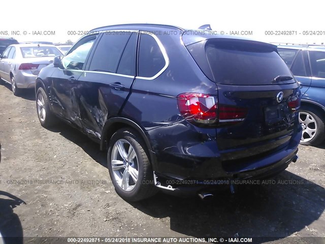 5UXKR0C5XE0K48624 - 2014 BMW X5 XDRIVE35I BLUE photo 3