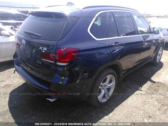 5UXKR0C5XE0K48624 - 2014 BMW X5 XDRIVE35I BLUE photo 4