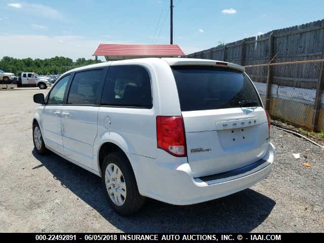 2C4RDGBG1HR728166 - 2017 DODGE GRAND CARAVAN SE WHITE photo 3