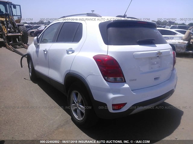 3GNCJLSB3HL227781 - 2017 CHEVROLET TRAX 1LT WHITE photo 3