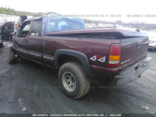 1GCGK29U71Z144846 - 2001 CHEVROLET SILVERADO K2500 BURGUNDY photo 3