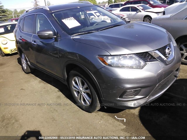 5N1AT2MV8FC926484 - 2015 NISSAN ROGUE S/SL/SV GRAY photo 1