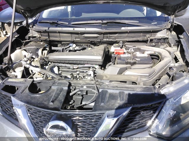 5N1AT2MV8FC926484 - 2015 NISSAN ROGUE S/SL/SV GRAY photo 10