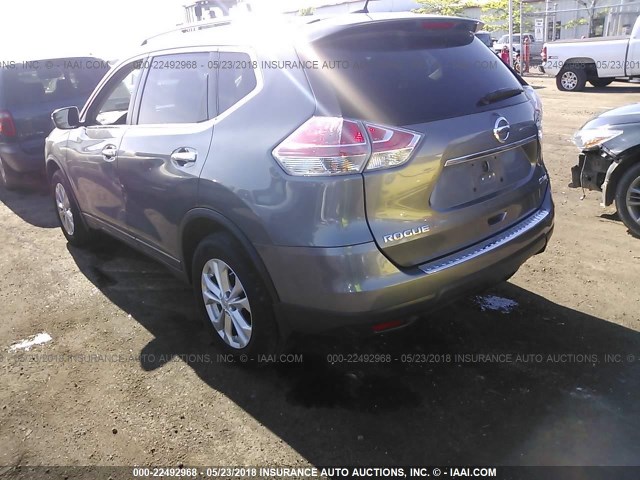 5N1AT2MV8FC926484 - 2015 NISSAN ROGUE S/SL/SV GRAY photo 3