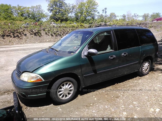 2FMZA51492BB63715 - 2002 FORD WINDSTAR LX GREEN photo 2