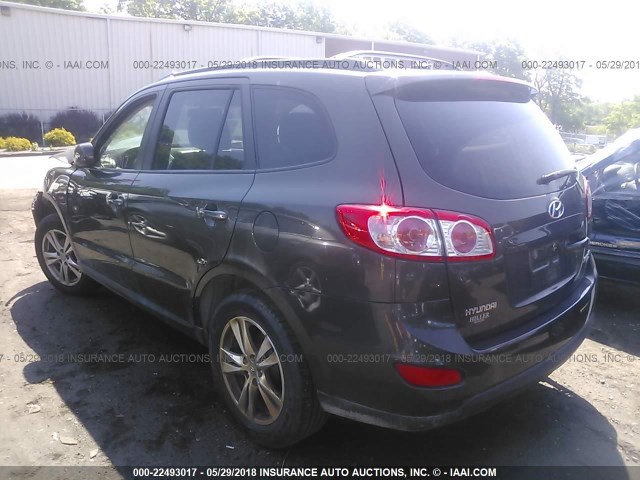 5XYZHDAG8BG077134 - 2011 HYUNDAI SANTA FE SE BROWN photo 3