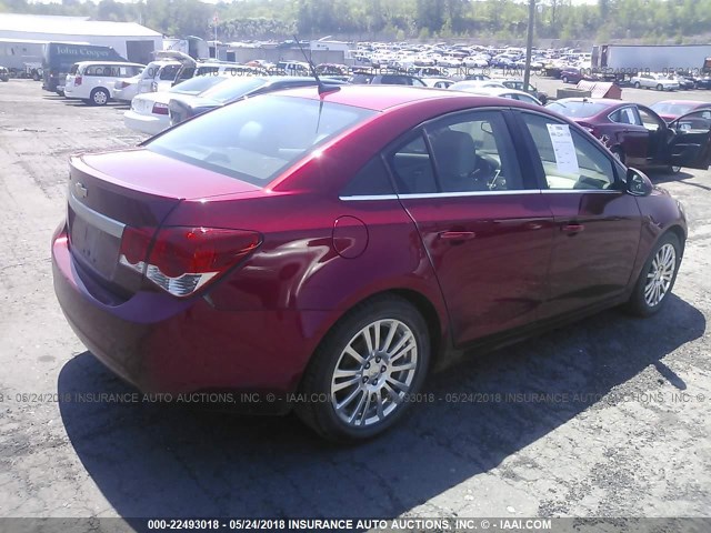 1G1PK5SC9C7287744 - 2012 CHEVROLET CRUZE ECO წითელი ფოტო 4