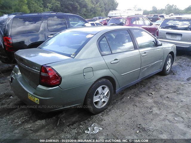 1G1ZT54825F144156 - 2005 CHEVROLET MALIBU LS მწვანე ფოტო 4