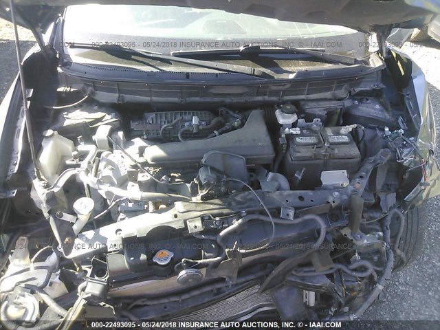 5N1AT2MVXEC823646 - 2014 NISSAN ROGUE S/SL/SV GRAY photo 10