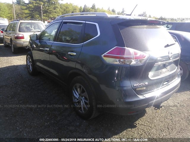 5N1AT2MVXEC823646 - 2014 NISSAN ROGUE S/SL/SV GRAY photo 3