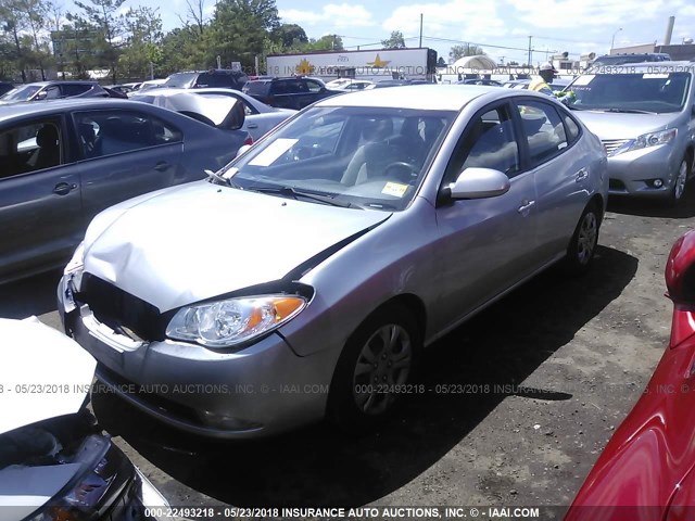 KMHDU4AD3AU846370 - 2010 HYUNDAI ELANTRA BLUE/GLS/SE SILVER photo 2