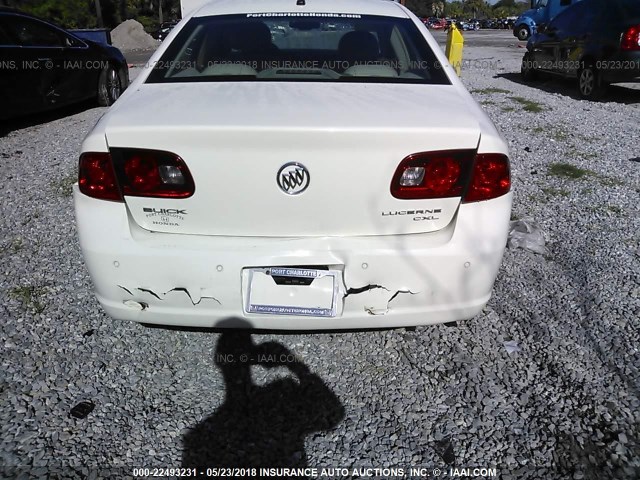 1G4HD57207U122867 - 2007 BUICK LUCERNE CXL WHITE photo 6