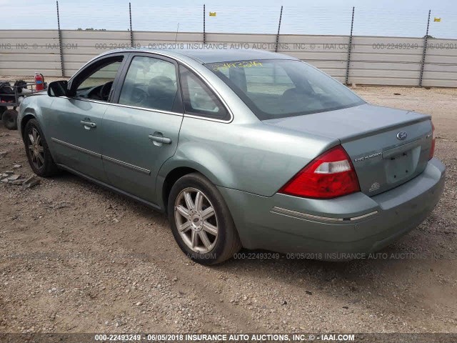 1FAHP25185G111864 - 2005 FORD FIVE HUNDRED LIMITED GREEN photo 3