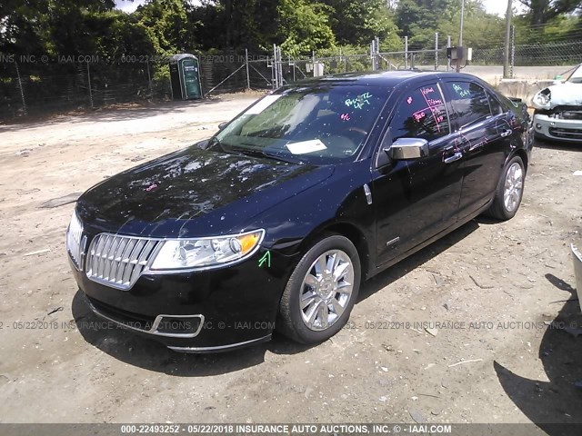 3LNDL2L34CR809544 - 2012 LINCOLN MKZ HYBRID BLACK photo 2