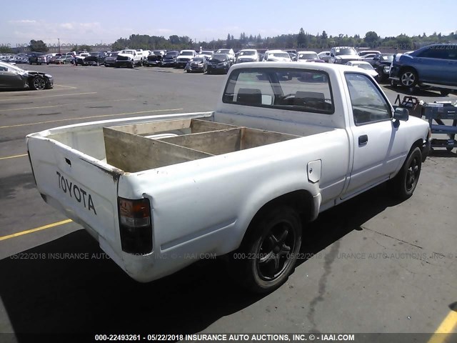 4TARN81A9NZ043247 - 1992 TOYOTA PICKUP 1/2 TON SHORT WHEELBASE STB WHITE photo 4