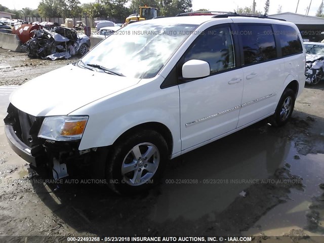 2D8HN54P28R832483 - 2008 DODGE GRAND CARAVAN SXT WHITE photo 2