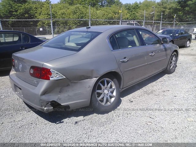 1G4HD57247U120460 - 2007 BUICK LUCERNE CXL GOLD photo 4