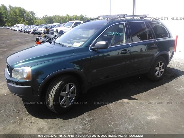 YV1CZ59H941067960 - 2004 VOLVO XC90 GREEN photo 2