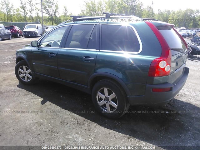 YV1CZ59H941067960 - 2004 VOLVO XC90 GREEN photo 3