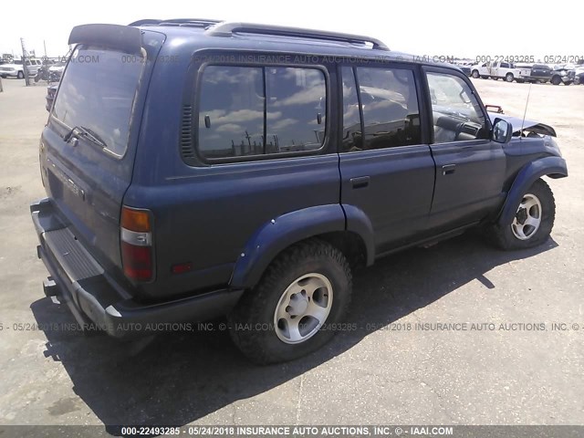 JT3HJ85J2T0128930 - 1996 TOYOTA LAND CRUISER HJ85 BLUE photo 4