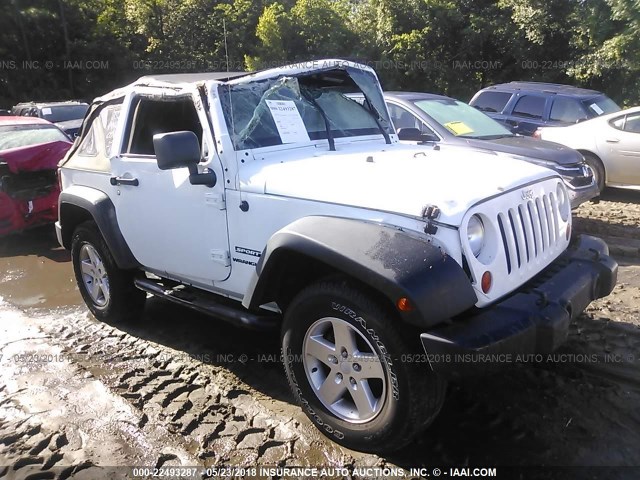 1C4AJWAG4CL253647 - 2012 JEEP WRANGLER SPORT WHITE photo 1