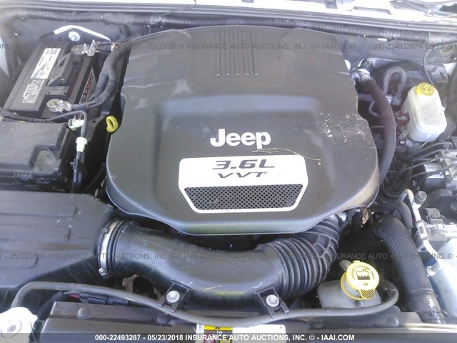 1C4AJWAG4CL253647 - 2012 JEEP WRANGLER SPORT 白色 照片 10