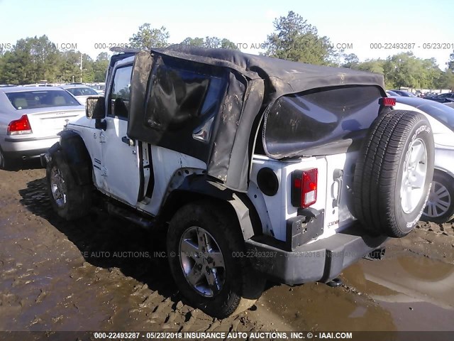 1C4AJWAG4CL253647 - 2012 JEEP WRANGLER SPORT 白色 照片 3