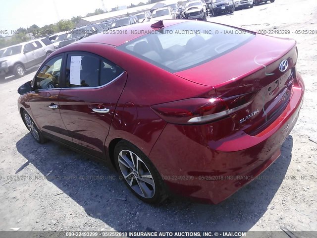 5NPD84LF6HH087659 - 2017 HYUNDAI ELANTRA SE/VALUE/LIMITED RED photo 3