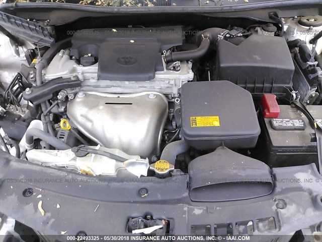 4T1BF1FK6CU003158 - 2012 TOYOTA CAMRY SE/LE/XLE ვერცხლისფერი ფოტო 10