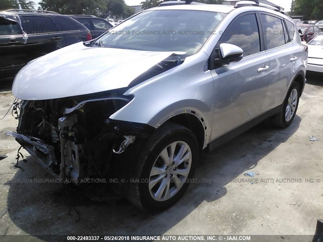 2T3YFREV9DW058328 - 2013 TOYOTA RAV4 LIMITED GRAY photo 2