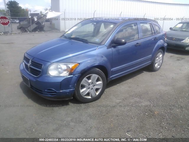 1B3HB48B47D314510 - 2007 DODGE CALIBER SXT BLUE photo 2