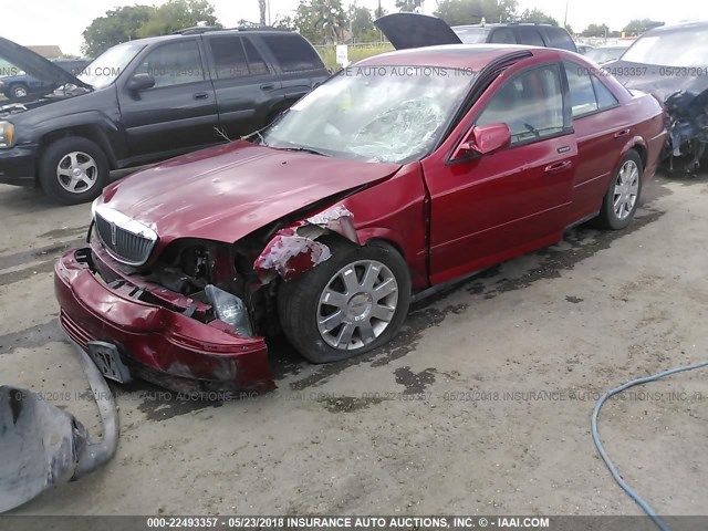 1LNHM87A45Y648031 - 2005 LINCOLN LS Qırmızı foto 2