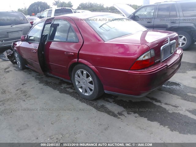 1LNHM87A45Y648031 - 2005 LINCOLN LS Qırmızı foto 3