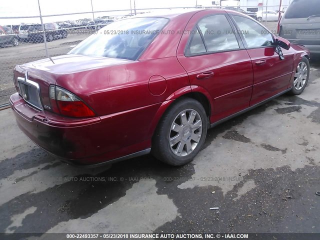 1LNHM87A45Y648031 - 2005 LINCOLN LS Qırmızı foto 4