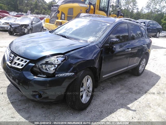 JN8AS5MT6FW154397 - 2015 NISSAN ROGUE SELECT S BLUE photo 2