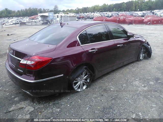 KMHGC4DD8CU167354 - 2012 HYUNDAI GENESIS 3.8L BURGUNDY photo 4