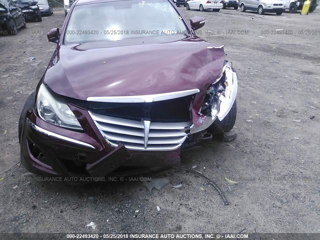 KMHGC4DD8CU167354 - 2012 HYUNDAI GENESIS 3.8L BURGUNDY photo 6