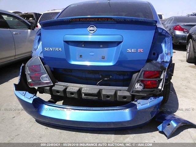 3N1BB61E28L652488 - 2008 NISSAN SENTRA SE-R BLUE photo 6