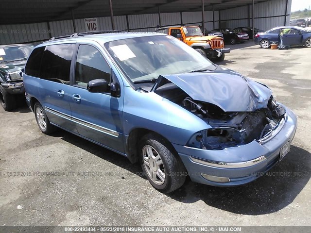 2FMZA52422BB65062 - 2002 FORD WINDSTAR SE BLUE photo 1