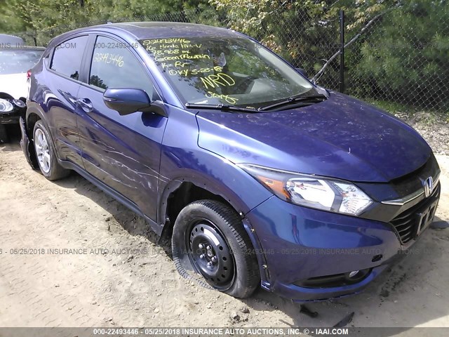 3CZRU6H54GM732017 - 2016 HONDA HR-V EX BLUE photo 1