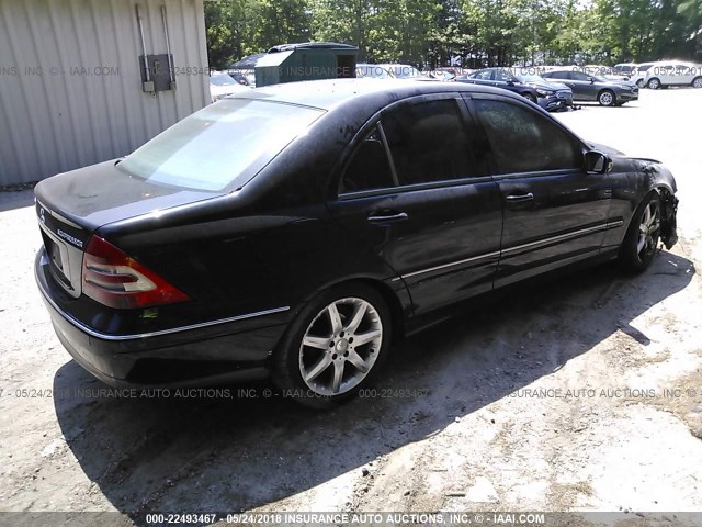 WDBRF40J83F441560 - 2003 MERCEDES-BENZ C 230K SPORT SEDAN BLACK photo 4