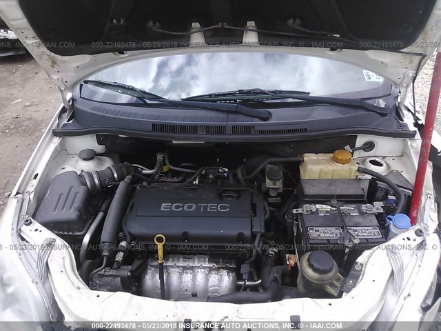 KL1TD6DE8BB154481 - 2011 CHEVROLET AVEO LS/LT 白色 照片 10