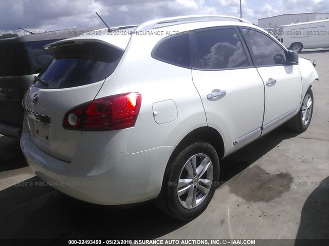 JN8AS5MT6FW664040 - 2015 NISSAN ROGUE SELECT S WHITE photo 4