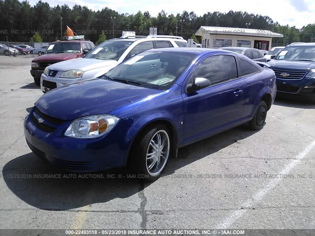 1G1AK15FX77202761 - 2007 CHEVROLET COBALT LS BLUE photo 2