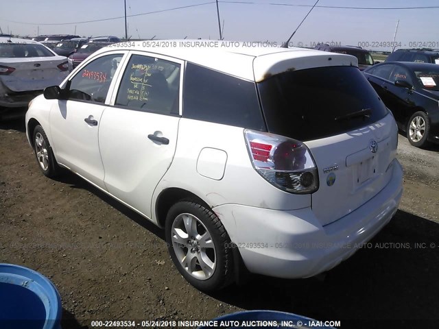 2T1KR32E08C706427 - 2008 TOYOTA COROLLA MATRIX XR WHITE photo 3